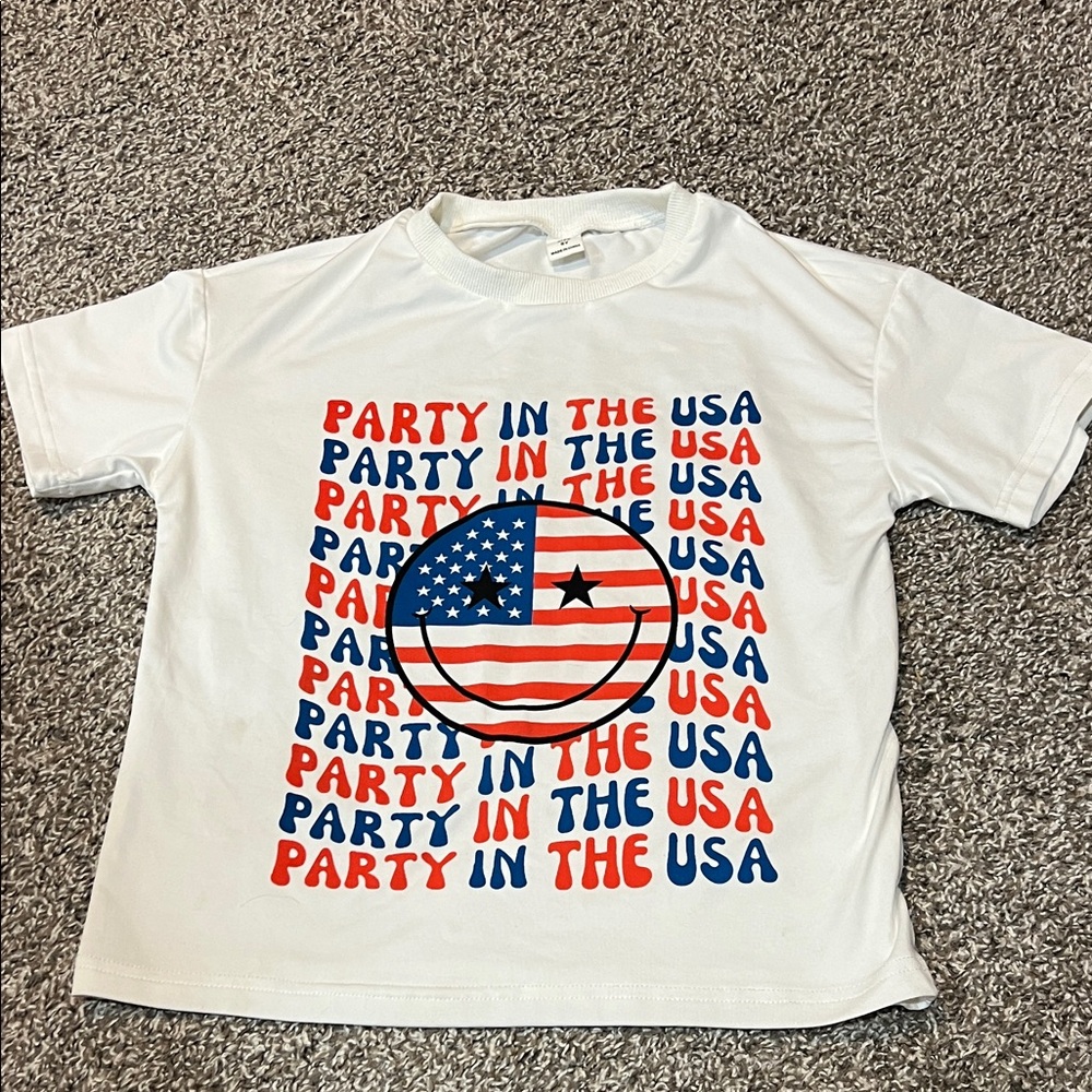 SHEIN White USA Celebration Tee